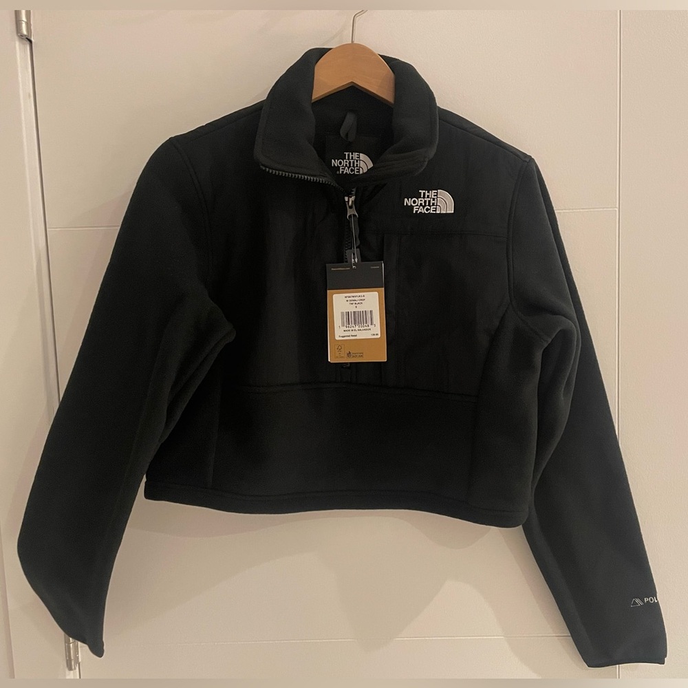 Womens The North Face denali crop Small fleece jacket NWT
